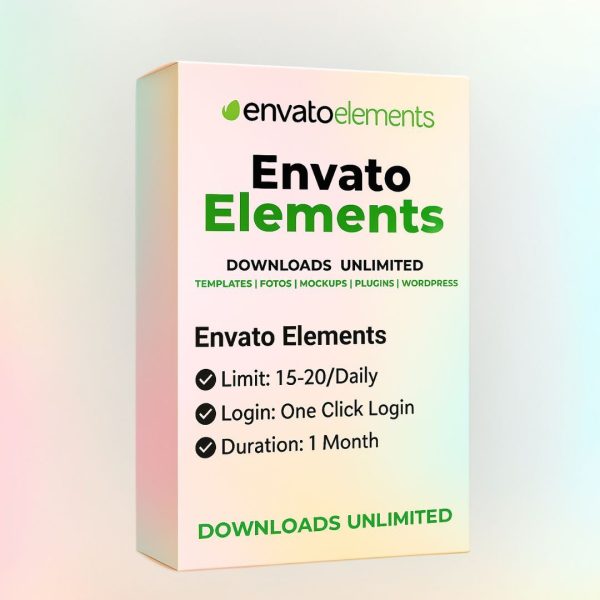 Envato Elements 1-Month Access – Daily 15–20 Downloads